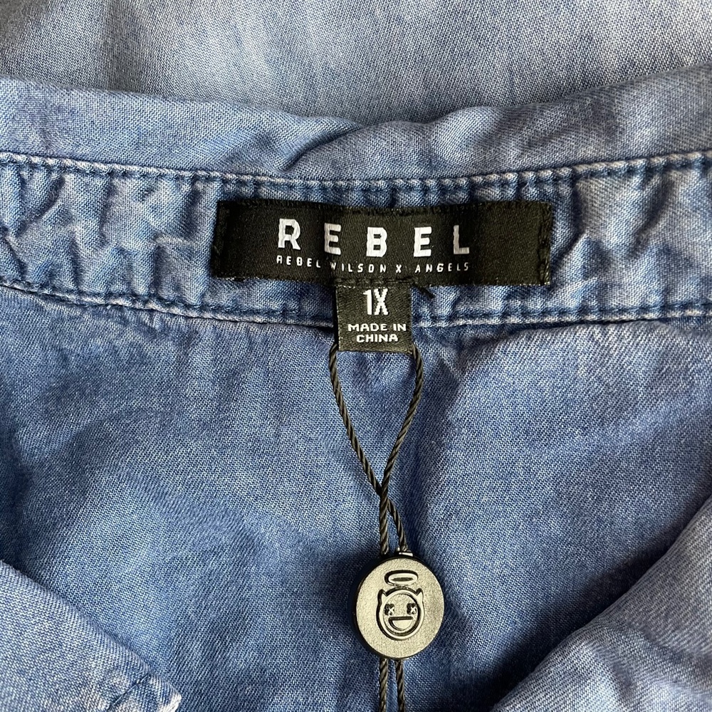 Rebel Wilson X Angels Soft Woven Army Shirt C110 - Picture 4 of 9